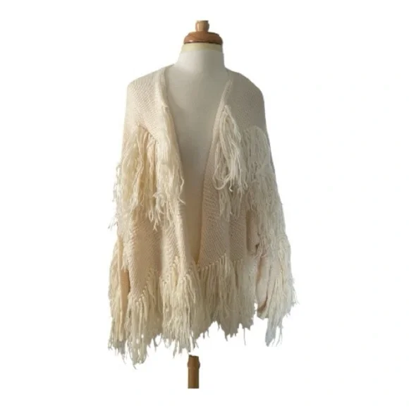POL Cream Fringed Cardigan - Picture 3 of 7